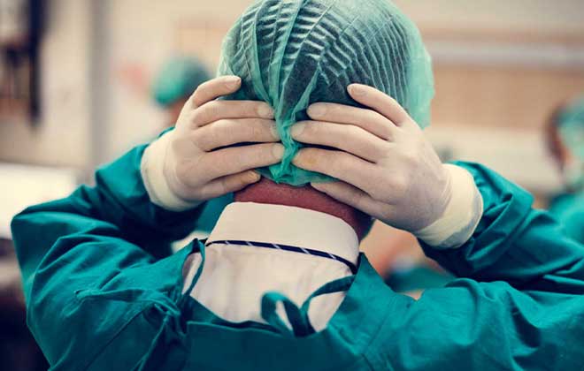 Surgeon at work in operating theater at IASSIS Medical Zakynthos