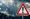 Warning sign during heavy rain – September weather Zakynthos